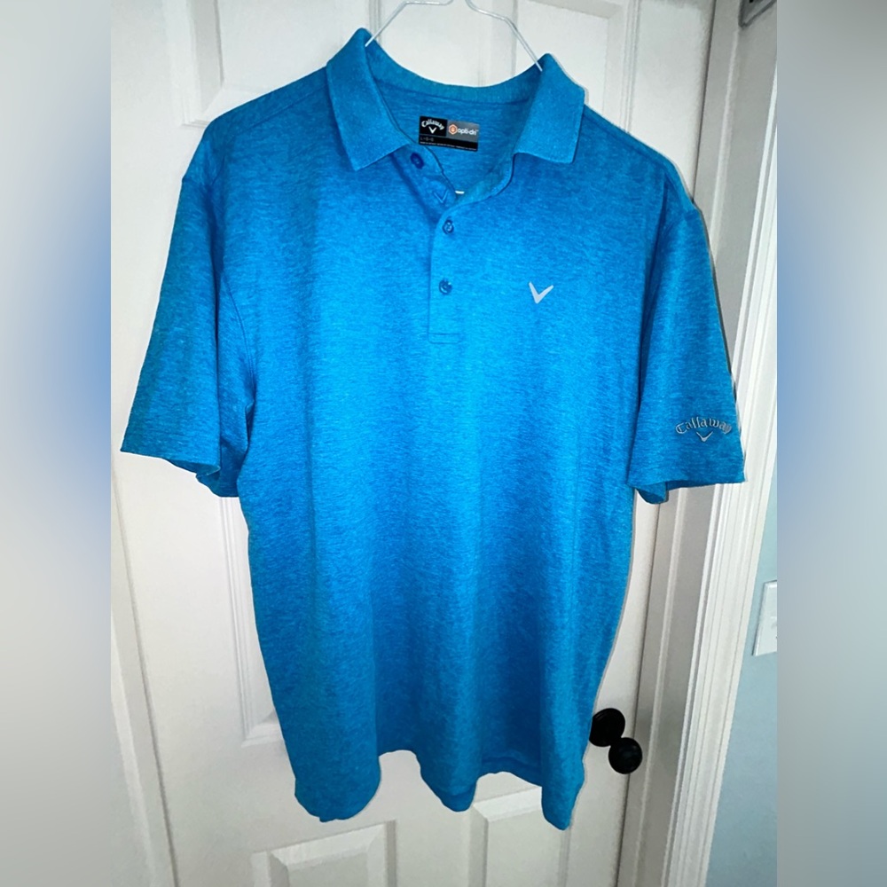 Men’s Callaway blue golf shirt size large